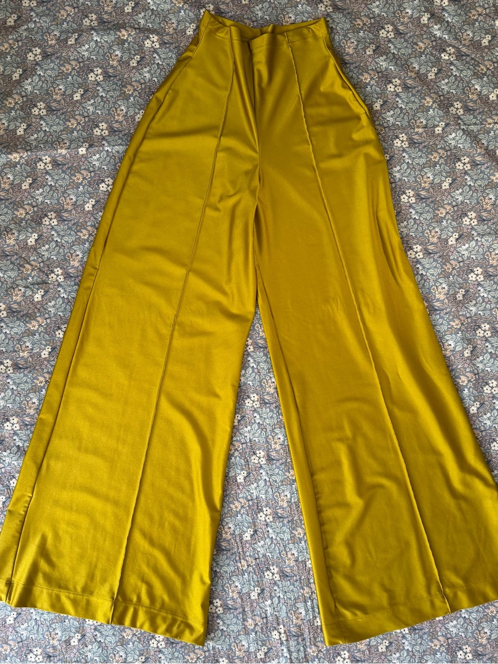 Ripley Rader Wide-Leg High-Waist Pants in Mustard Yellow - Picture 2 of 4